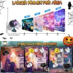 Feliexez Halloween Projector Lights Outdoor Decorations, Holiday HD Dynamic LED Projector Lights Outdoor IP65 Outdoor, Snowflake Spotlight Lighting for Xmas Wedding Party Bedroom Christmas Decor