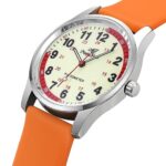 ManChDa Nurse Watch for Nurse Medical Watch Nursing Nurse Watch for Women Silicone Watch Nurse Watch Second Hand Easy to Read Watch Military Time Watch Waterproof Luminous Watch 24 Hours Orange Color