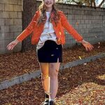 luvamia Women’s Classic Casual Long Sleeves Jacket Basic Button Down Trucker Jacket Coat Orangeade Jean Jackets For Women Fashion Womens Jackets Trendy Size X-Large Fits Size 16 / Size 18