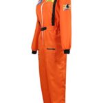 Lehauya Womens Astronaut Costume Adult Space Suit Women Orange Jumpsuit Costume Cosplay Space Planet Costume X-Small