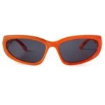 ADE WU Wrap Around Fashion Sunglasses for Women Men Trendy y2k Sport Sun Glasses Goggles Shades Neon Orange