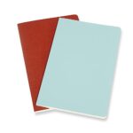 Moleskine Volant Journals, 5″ x 8-1/4″, Ruled, 96 Pages (48 Sheets), Coral Orange/Aqua Blue, Set Of 2 Journals