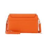 EVVE Small Crossbody Shoulder Bag For Women, Cell Phone Wallet Purse with Multiple Card Slots | Orange