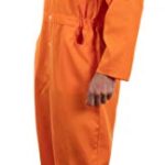 Ann Arbor T-shirt Co. Prisoner Jumpsuit | Orange Prison Inmate Halloween Costume Unisex Jail Criminal-Adult,L