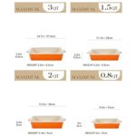 MALACASA Bakeware Set of 4, Porcelain Baking Pans Set for Oven, Casserole Dish, Ceramic Rectangular Baking Dish Lasagna Pans for Cooking Cake Kitchen, Orange(9.4″/11.1″/12.2″/14.7″), Series BAKE.BAKE