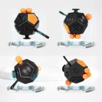 VCOSTORE Dodecagon Fidget Toys Cube – 12 Sided Fidget Toy Depression Anti,Stress and Anxiety Relax Great Fidget Toys for Adults Kids with OCD,ADD, ADHD, Autism(Black Orange)
