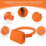 Belt Bag for Women Unisex Mini Fanny Pack Dupes Fanny Pack Crossbody Bags for Women Men Everywhere Waist Pack with Adjustable Strap (Orange)