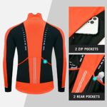 BALEAF Men’s Winter Jacket Windproof Softshell Thermal Warm Pockets Cycling Running Mountain Biking Cold Weather Gear, orange M