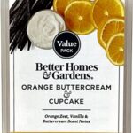 Better Homes and Gardens Scented Wax Cubes Orange Buttercream Cupcake, 5 OZ Package (12 Wax Cubes)