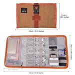 BUBM Travel Organizer, Cable Bag/USB Drive Shuttle Case/Electronics Accessory Organizer, Orange