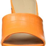 The Drop Women’s Pattie High Block Heeled Mule Sandal, Carrot Orange, 7.5