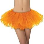 Orange Tulle Tutu For Adults – One Size Fits All (Pack Of 1) – Perfect For Parties & Performances