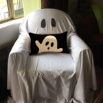 JXZYGMD Halloween Pillow Cover 12×20 Ghost Halloween Lumbar Pillow Covers Decorations Outdoor Halloween Pillows Decorative for Halloween Home Decor for Sofa