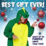Silver Lilly Dinosaur Costume – Trex Cosplay – Reptile One Piece Pajama (Green Dinosaur, L)