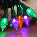 BOHON Halloween Lights 19Ft 70 LEDs Halloween String Lights UL Certified Multi Color Christmas Lights for Party Halloween Decorations Christmas Tree Carnival Decor Purple Orange Green