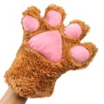 Beelittle Cat Cosplay Costume Kitten Ears Tail Collar Paws Cat Cosplay Collection 5 Pack (Brown)