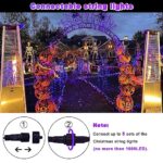 JMEXSUSS 200 LED 66ft Purple Halloween Lights, Connectable Halloween String Lights Plug in, 8 Modes Outdoor Waterproof Halloween Tree Lights for Patio Party Christmas Halloween Decor