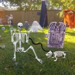 Lodou 5.4Ft Posable Life Size Human Adult Skeletons with Dog Skeleton, Plastic Human Bones with Movable Joints for Halloween Decoration