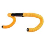 VXM Bike Handlebar Tape,Road Bicycle Bar Tape, PU Leather + EVA,Cycling Handle Grip Wrap-2 Rolls (Orange)