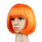 BinaryABC Halloween Bob Wigs,Cosplay Wigs,for Halloween Costume Dress up Party Decorations Supplies (Orange)