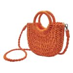 Seamido Straw Clutch Crossbody Bags Beach Woven Straw Shoulder Handbags Satchel Handbags for Women