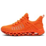 TSIODFO Sneakers for Men Sport Running Shoes Athletic Tennis Walking Shoes Jogging Fashion Sneaker Mesh Breathable Orange Size 13
