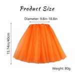 DRESBE Women’s LED Skirt Light Up Tutus Glow Tulle Ballet Dance Skirts Party Rave Halloween Costume (Orange)