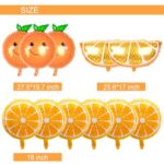 11 PCS Citrus Foil Balloons Orange Slice Balloons, Fruit Citrus Balloons for Baby Shower Decorations, Orange Birthday Balloons for Boys Girls Summer Party Decorations