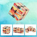 Fidget Infinity Cool Cube Toys: Hand Held Magic Cube Cool Stuff Gadgets Things Unique Birthday Gifts Boys Girls Kids Adults Anxiety Stress Relief Sensory Toy Finger Christmas Stocking Stuff Gifts Toys