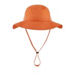 Home Prefer Outdoor Mens UPF50+ Sun Hat Wide Brim Fishing Hat with Neck Flap (Orange)