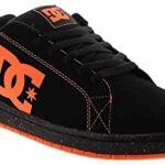 DC mens Gaveler Low Skate Shoe, Black/Orange, 9.5 US