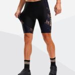 Men’s Bike Shorts 4D Padded Cycling Biking Road Riding Mountain Bicycle Padding Pants Biker Cycle Shorts for Men Zipper Pockets(Orange,XL)