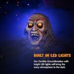 JOYIN Halloween Decorations Outdoor Light-Up Zombie Groundbreaker with blpodstain and Creepy Sound for Halloween Outdoor, Lawn, Yard, Patio Decoration, Halloween Haunted House Decorations