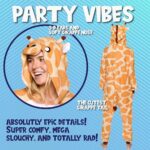 Funziez! Slim Fit Adult Onesie – Animal Halloween Costume – Plush Fruit One Piece Cosplay Suit for Women and Men