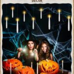 Floating Candles with Wand 10PCs – Halloween Decorations Magic Hanging Candles Flickering Warm Light LED Flameless Candles with Remote, Christmas Lights for Window Home Bedroom Birthday Party Decor