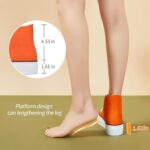 POVOGER Platform Sneakers for Women Fashion High Top Canvas Shoes White Womens Platform Shoes Casual Lace Up Mid Top Shoes(Orange,US05)