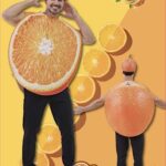 FantastCostumes Adult Sliced Orange Costume Fruit Halloween Funny Set with Hat
