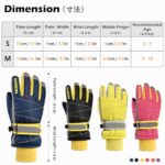 TRIWONDER Ski Gloves Kids Cold Weather Winter Warm Gloves Windproof Thermal Fleece Outdoor Snowboard Snow Gloves Mittens for Boys Girls Children (Orange, M (8-10 Years Old))