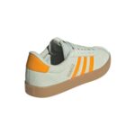 adidas Women’s VL Court 3.0 Sneaker, Linen Green/Crew Orange/Gold Metallic, 8