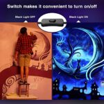 Onforu 2 Pack 30W LED Black Lights, Blacklight Flood Light with Plug, IP66 Waterproof, for Halloween Party, Glow in The Dark, Stage Lighting, Aquarium, Body Paint, Fluorescent Poster, Neon Glow,Black