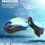 Aegend Kids Swim Goggles, Pack of 2 Swimming Goggles for Children Boys & Girls Age 3-14, Aqua & Green-orange