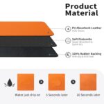 HotLive Dish Drying Mat for Kitchen Counter, Heat Resistant Drainer Mats with Non-slip Rubber Backed, Hide Stain Kitchen Super Absorbent Draining Mat, Easy to Clean Dish Rack Pad, Orange 16″x18″