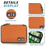 Miavers Electronics Organizer,Travel Cord Organizer Pouch, Portable Cable Organizer Bags,Travel Electronic Accessories Storage Case for Cables, Cords, Charger, Phone (Orange)