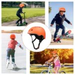 Besttravel Kids Helmet, Toddler Adjustable Toddler Bike Helmet Ages 3-8 Years Old Boys Girls Multi-Sports Safety (Orange)