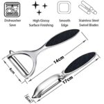Vegetable Peeler, Potato Peelers for Kitchen Stainless Steel Multi-function Set Fruit Peeler For Kitchen and Household Tools Y & I Shape Swivel Blades with ?2 Orange Citrus Peelers