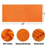Kitinjoy 100% Cotton Waffle Weave Kitchen Towels, 4-Pack Super Soft and Absorbent Dish Towels for Drying Dishes, Kitchen Hand Towels, 13 in x 28 in, Orange
