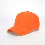 ZH Plain Unisex Adjustable Orange Baseball Caps – Lot of 12