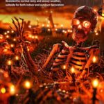 Orange Halloween Mini Lights, 50 Count 13 Feet Incandescent Bulb Mini String Lights, Connectable Halloween Lights for Haunted House Ghost Party Holiday Window Indoor Outdoor Decoration, Orange